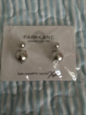 Park Lane Silver Double-Ball Stud Earrings